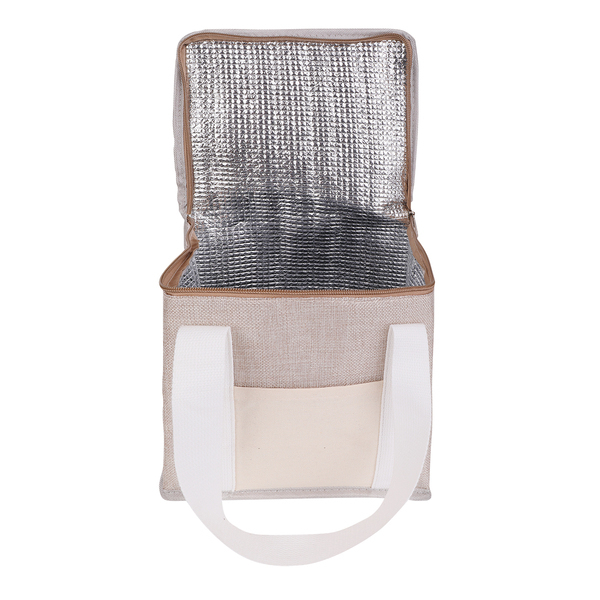 R08508.13 - Torba izotermiczna na lunch z juty Loni, beżowy 