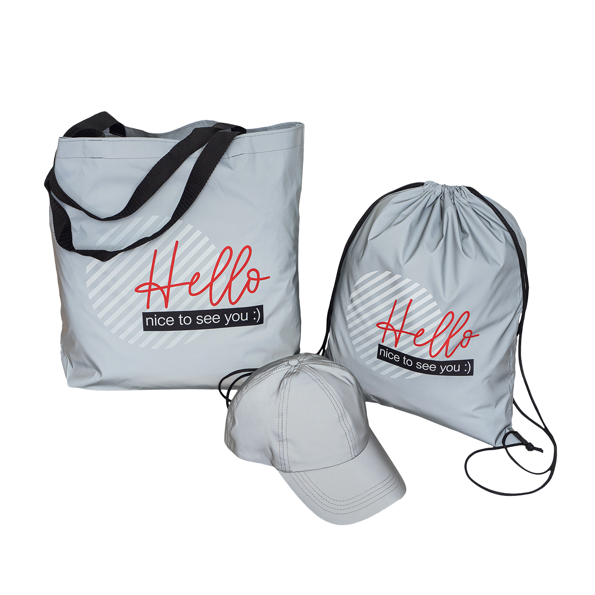 R08713.01 - Odblaskowa czapka Antes, srebrny 