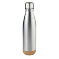 R08445.01 - Butelka próżniowa z korkowym spodem Jowi 500 ml, srebrny 